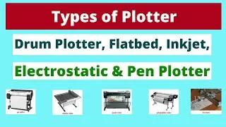 Types of Plotter |Drum Plotter, Flatbed Plotter, Inkjet Plotter, Electrostatic Plotter, Pen Plotter