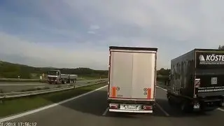 Мир глазами дальнобойщика. Подрезал.
