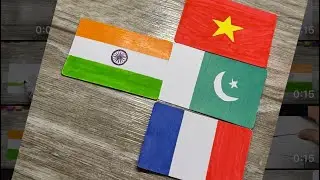 Drawing flags India Pakistan Vetnam France Рисуем флаги Индия Пакистан Ветнам Франция