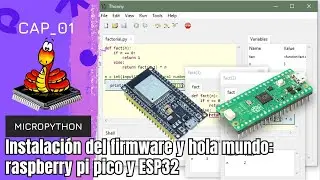 ⚡ MicroPython Cap_01 Instalación del firmware del raspberry pi pico, ESP32, configuración del thony