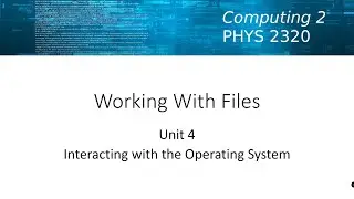 PHYS2320 Files Unit 4 Part 1