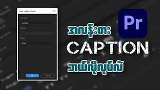 အလန်းစားစာတန်းဘယ်လိုထိုးလဲ | Create Captions/Subtitles in Premiere Pro Tutorials 2024