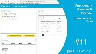 One Identity Manager | Identity Manager 8.0.0 Upgrade #11 | Operations Web - Demo