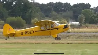 G-BDEY ❌ Piper J3C-65 Cub ✈️👀🎥🔵🆙 Shobdon Airfield Hereford @redfox111 23/8/24🎦✈️✈️⬇️🆙  ‼️