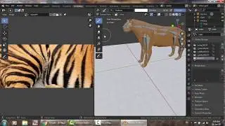 Adding Natural Colors To Sculpture In Blender 2.81a Using Image Texture,Tiger Skin