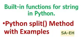 Python split() | String split() | Built-in functions in Python | CBSE | split() with examples