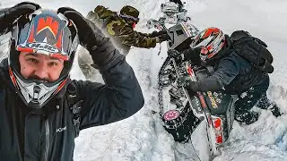 Je me casse la gueule en motoneige!
