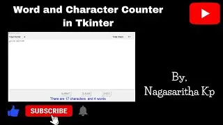 Word Counter and Character Counter Application in Tkinter