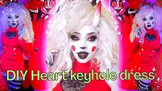 How to take any garment and insert a heart on the chest featuring cosplay from Hazbin hotel