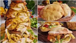 chawarma de poulet  maison شاورما الدجاج