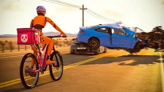 Realistic Roads and Highway Car Crashes #1 - BeamNG.Drive