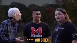Passing out candy to kids as Biden!