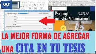 Citas en Word | Insertar cita en una TESIS, Agregar fuente bibliográfica según APA