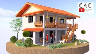 Simple Farmhouse | Tropical House | 6x9m | Two Bedroom