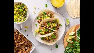 Slow-cooked pineapple pork with pineapple salsa