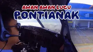 [PENAMPAKAN RUANG KEMUDI] AWAN RENDAH, RUNWAY HAMPIR GK KELIATAN ‼️