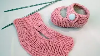 BOOTS ON TWO SPOKES. Very simple knitting needles. Suitable for beginners