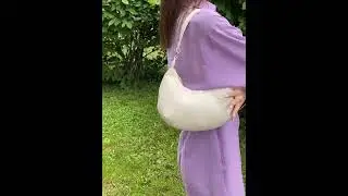 Сумка мини хобо белая
