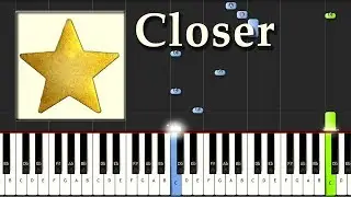 The Chainsmokers - Closer - Piano Tutorial Easy Synthesia - How To Play