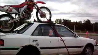 CRF 450 crash on the highway