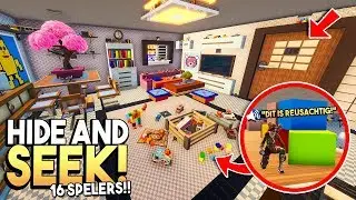 *MINIATUUR* HIDE AND SEEK met 16 SPELERS! - Fortnite Creative (Nederlands)