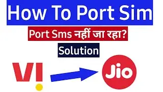 how to port vi to jio | how to port vi Sim to jio Sim | port message sending failed solution