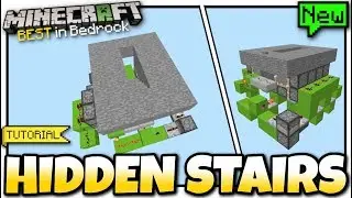Minecraft Bedrock - SECRET HIDDEN STAIRS ↗️ Tutorial ↘️ PS4 , MCPE , Xbox , Windows & Switch