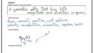 Particle Dynamics Screencast 1.1 - Vectors