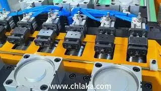 Copper tube straightening and cutting machine of heat exchanger