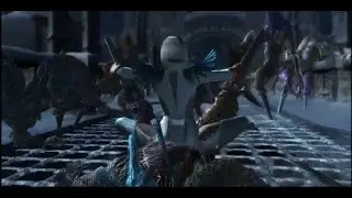Beautiful superheroine breaks spine of a monster