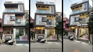 Triplex Modern Mini House Design by Cent Creative Homes - #indore #20x35