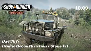 SnowRunner Hard Mode - R10 E09 - Bridge Deconstruction + Stone Pit