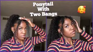 PONYTAIL WITH TWO BANGS TUTORIAL!