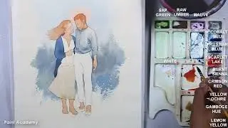 Watercolor Couple Painting | Celebrating New Year with Love Painting | step by step | Supriyo