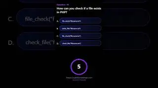 How can you check if a file exists in PHP