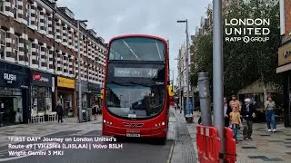 *FIRST DAY* Journey on London United's Route 49 | VH45144 (LJ15LAA) | Volvo B5LH Wright Gemini 3 MK1