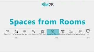BIM2B плагин. Spaces from Rooms