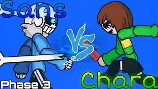 Санс Против Чары. Undertale. Phase 3. Рисуем Мультфильмы 2