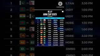 Asia Cup 2023 full schedule #shorts