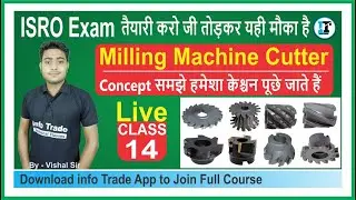 Milling Machine Cutter Concept For Exam ISRO DRDO SAIL & all Technical Exam || Class - 14