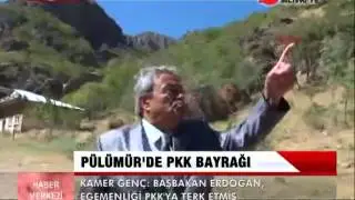 PÜLÜMÜR'DE PKK BAYRAĞI