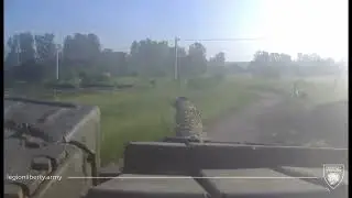 The Russian rebels in Belgorod/Bilhorod oblast are rolling with MBTs through Novaya Tavolzhanka.