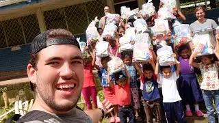GIVING SCHOOL SUPPLIES TO CHILDREN IN THE MOUNTAINS!