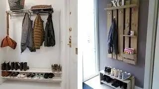 Полка тумба стеллаж для обуви из поддонов своими руками лофт DIY