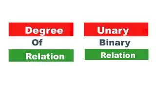 difference  between Unary and Binary relation