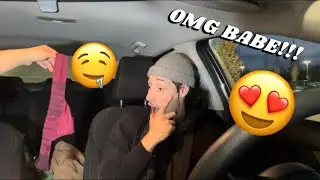 REMOVING ALL MY CLOTHES WHILE MY BOYFRIEND DRIVES!! *HILARIOUS*