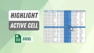 How to Highlight Active Row and Column in Excel Automatically (Excel 365 + Older Versions)