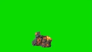Realistic Fireball explosion with huge smoke | Green Screen Footage 4k
