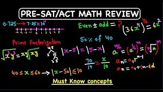 SAT Math Review | Must know SAT Math concepts with examples | Part-1