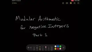 Modular Arithmetic for Negative Numbers Part 1